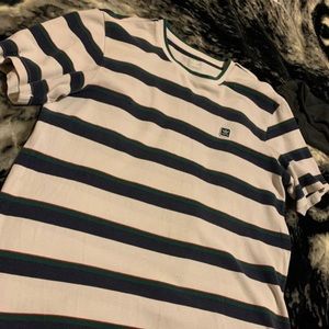 Adidas stripped T shirt